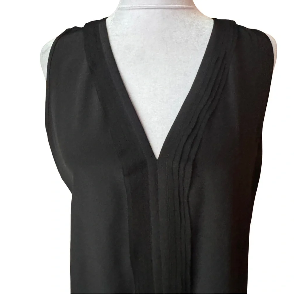 Silk Tank Bundle Alabaster Off White & Black Sleeveless Top Medium EUC by ECRU